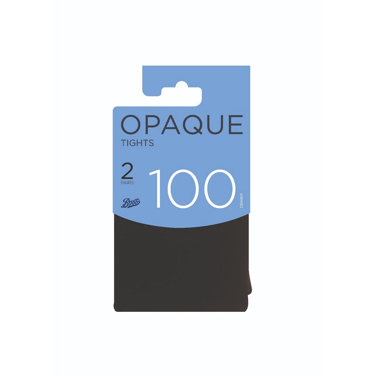   100 Denier Opaque Tights 2 Pairs Xl Multicolor
