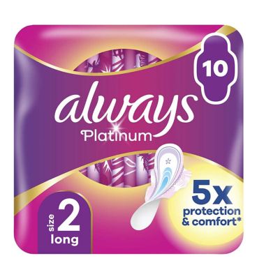 Always Platinum Pads Size 2 10 Pack