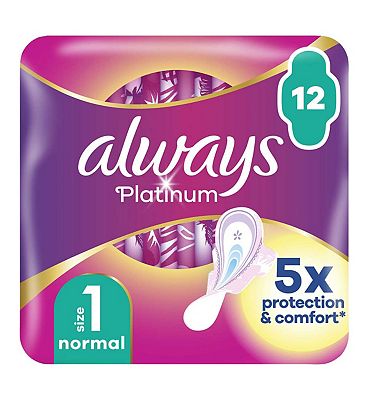 Always Platinum Normal (Size 1) Pads Wings 12 Sanitary Towels