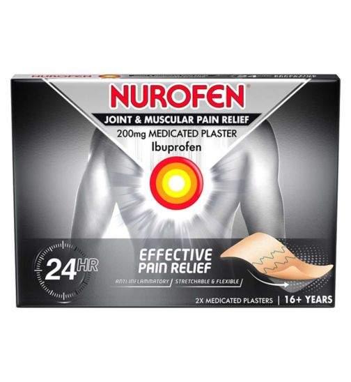 Nurofen Joint & Muscular Pain Relief 200mg Medicated Plaster - 2 Medicated Plasters