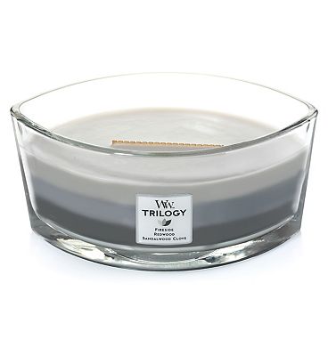 Woodwick Ellipse Candle Trilogy Warm Woods 453g