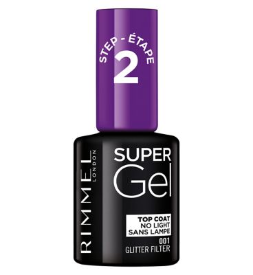 Rimmel Super Gel Top Coat Nail Polish Glitter