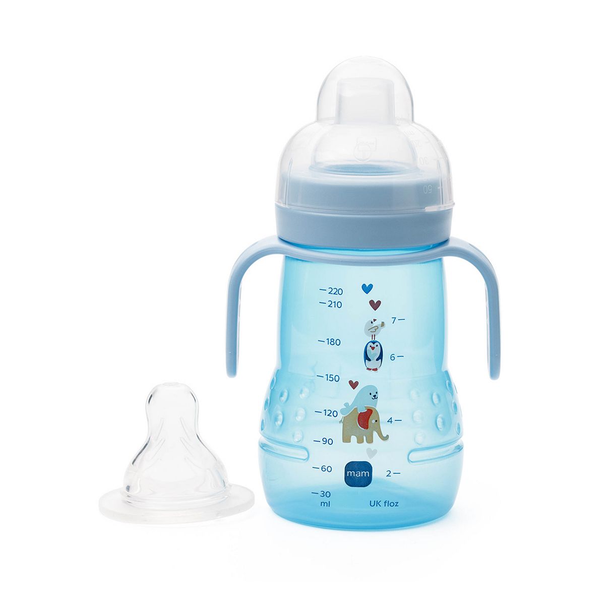 Mam 2-In-1 Trainer Bottle - 260Ml Blue