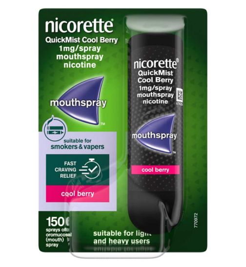 Nicorette QuickMist Cool Berry 1mg/spray Mouthspray – Single Pack