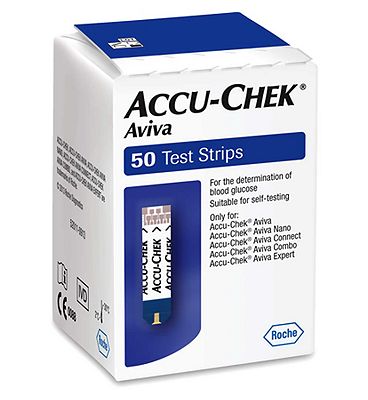 Accu-Chek Aviva Blood Glucose Test Strips - 50 strips