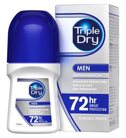 Triple Dry Men's Anti Perspirant Roll On 50ml