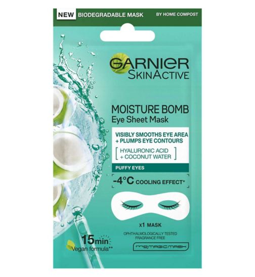 Garnier Moisture Bomb Hyaluronic Acid And Coconut Water Eye Sheet Mask 6g