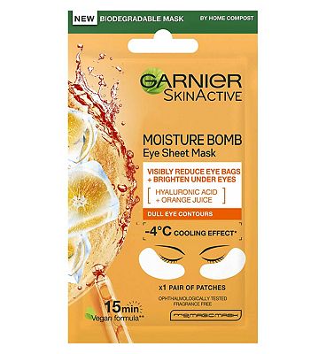 Garnier Moisture Bomb Hyaluronic Acid And Orange Eye Sheet Mask 6g