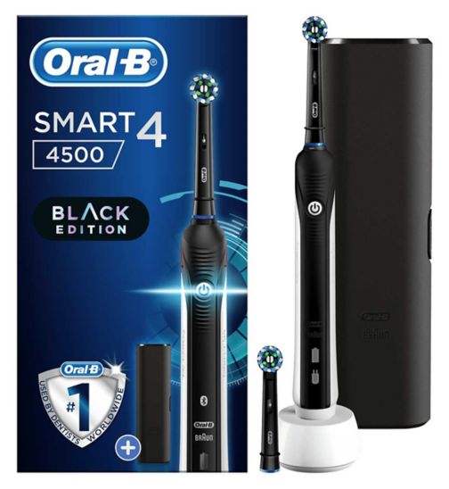 Oral-B Smart 4500 Black Electric Toothbrush with Travel Case