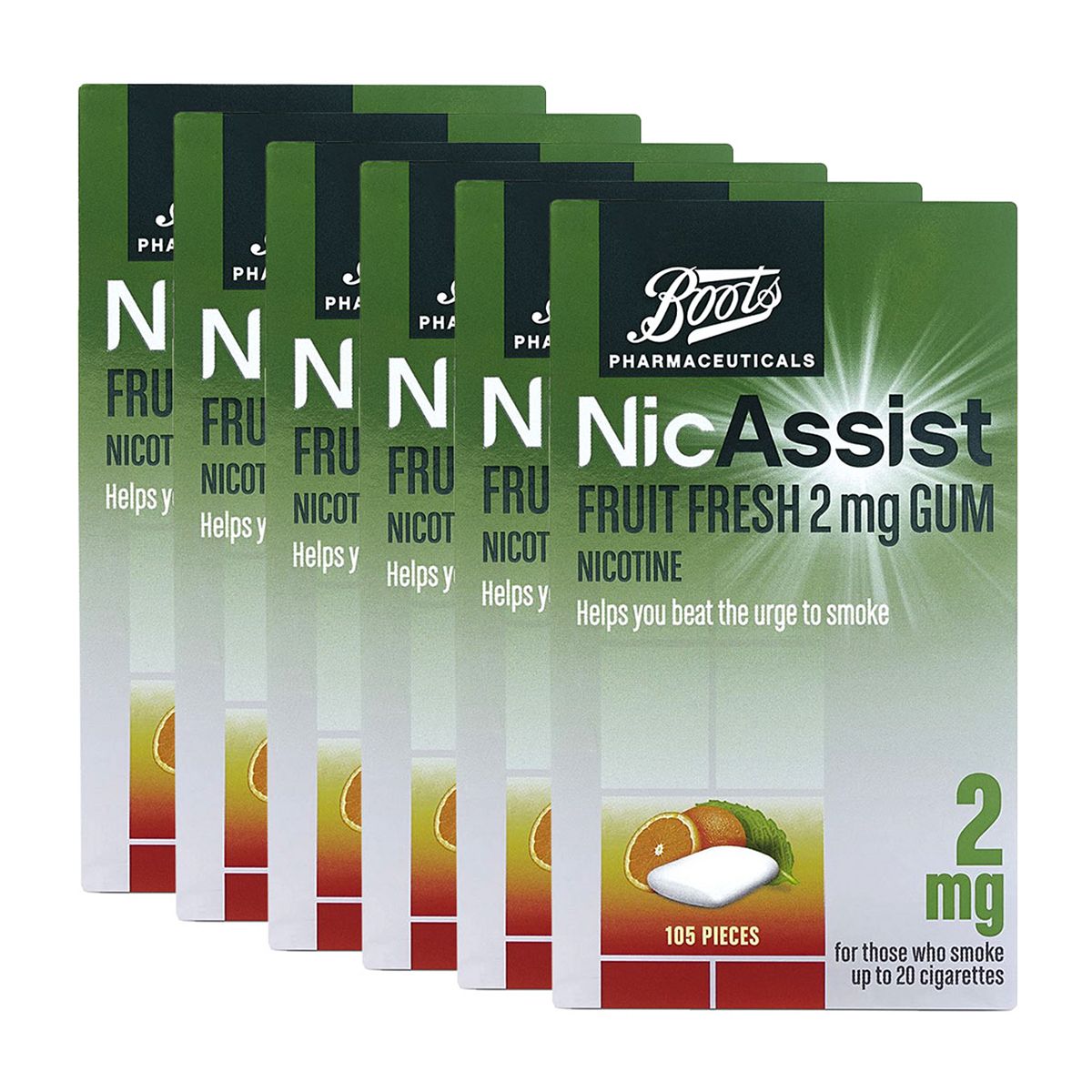 Boots Bts Nicassist Fruit Gum 2Mg 6X105 Bndl N
