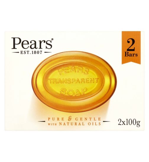 Pears Transparent Soap Pure & Gentle with Natural Oils 2x100g