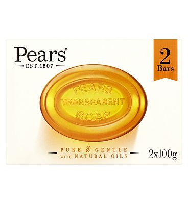 Pears Transparent Soap Pure & Gentle with Natural Oils 2x100g