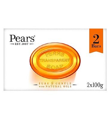 Pears Transparent Soap Pure & Gentle with Natural Oils 2x100g