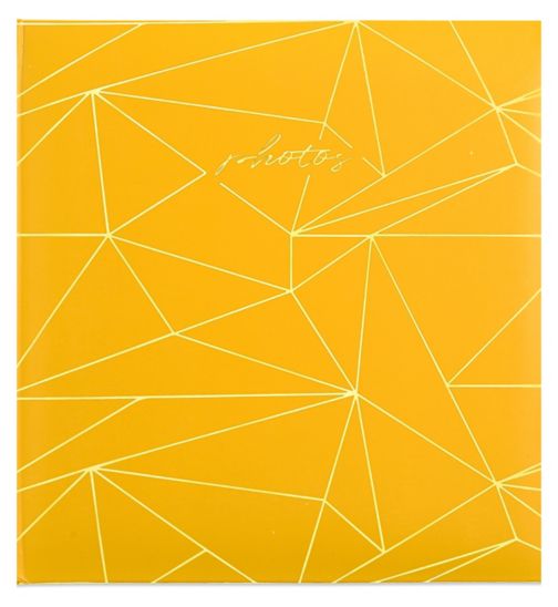 Memo Mustard & Gold Geometric Photo Album 15x10cm (6x4) - 140 Photos