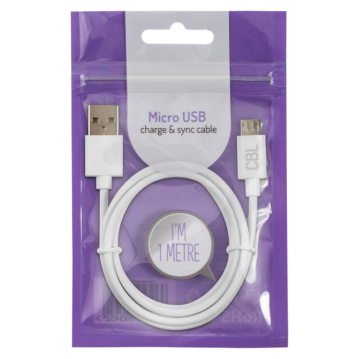 Cbl Micro Usb Cable 1.2M White