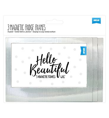 Shot2go Silver Magnetic Fridge Photo Frames 4x6 - 3 Pack