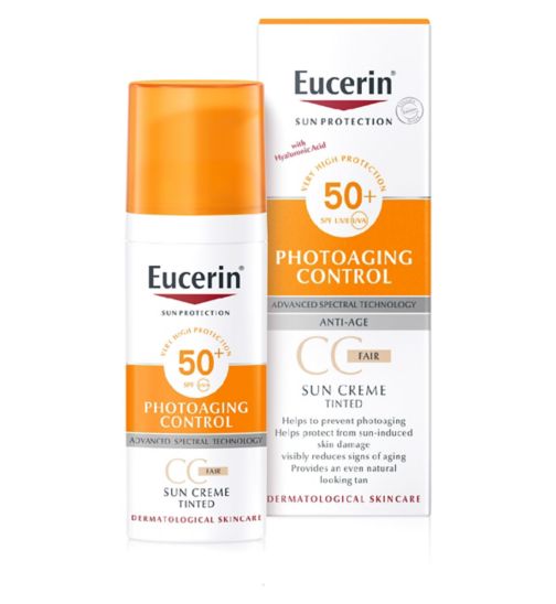 Eucerin Photoaging Control Sun Cream Tinted Cc Fair Spf 50 50ml Boots