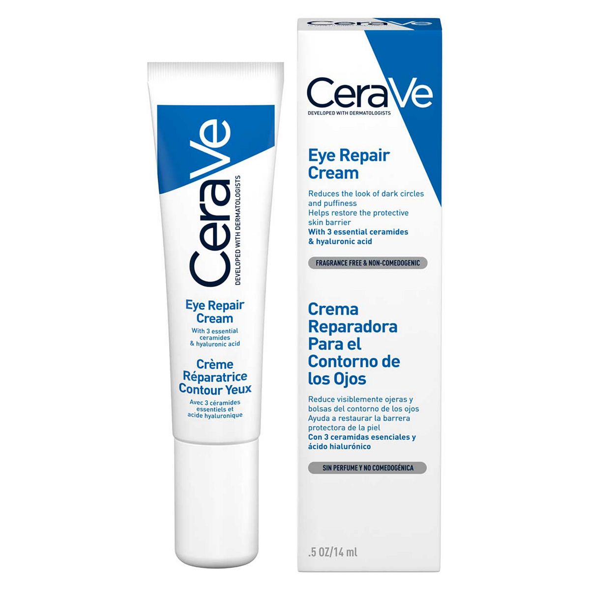 Cerave Eye Repair Cream With Ceramides & Hyaluronic Acid For Dark Circles Puffiness 14ml