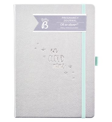Baby B pregnancy journal silver colour