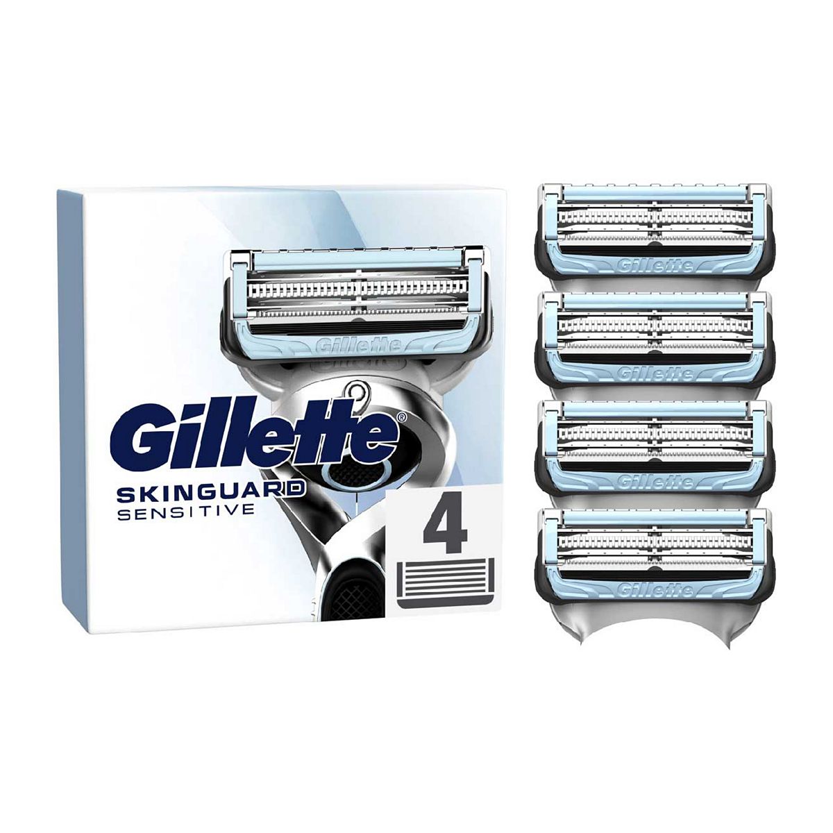 Gillette Skinguard Sensitive Razor Blade Refills For Men, 4 Blades