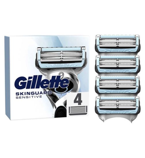 Gillette SkinGuard Sensitive Razor Blade Refills Aloe, 4 Pack