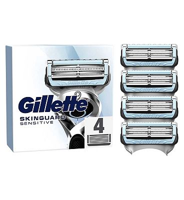 Gillette SkinGuard Sensitive Razor Blade Refills for Men,  4 Blades