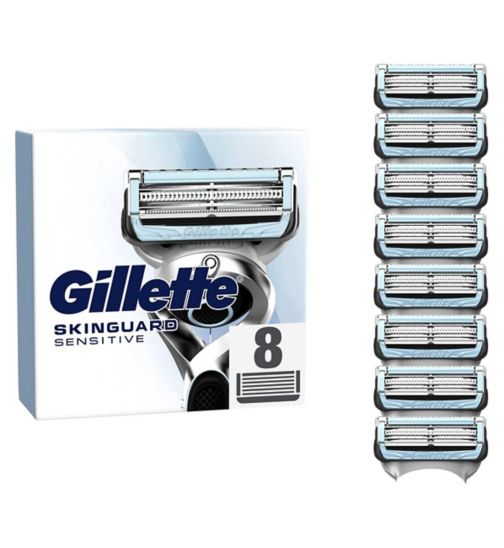 Gillette SkinGuard Sensitive Razor Blade Refills Aloe, 8 Pack