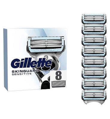 Gillette SkinGuard Sensitive Razor Blades x8, Gillette