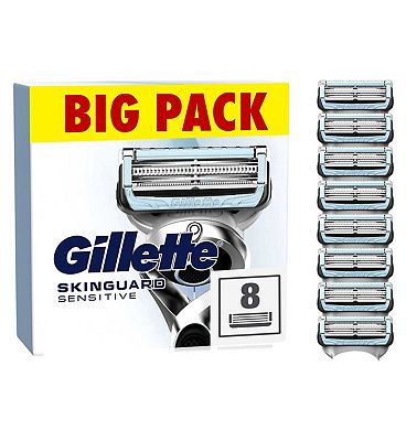 Gillette SkinGuard Sensitive Razor Blades x8, Gillette