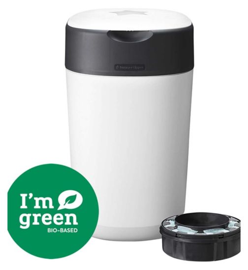 Tommee Tippee Twist & Click Advanced Nappy Disposal Bin System White - Boots