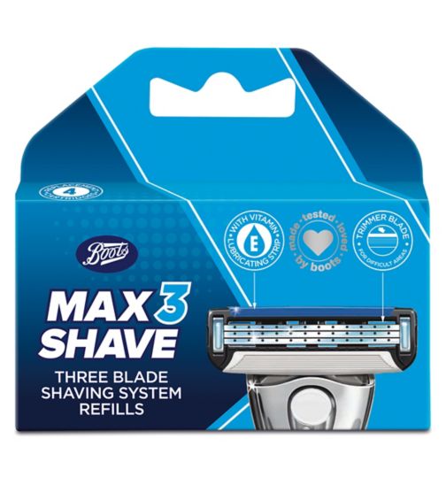 Boots Max Shave triple blade refill 4pk