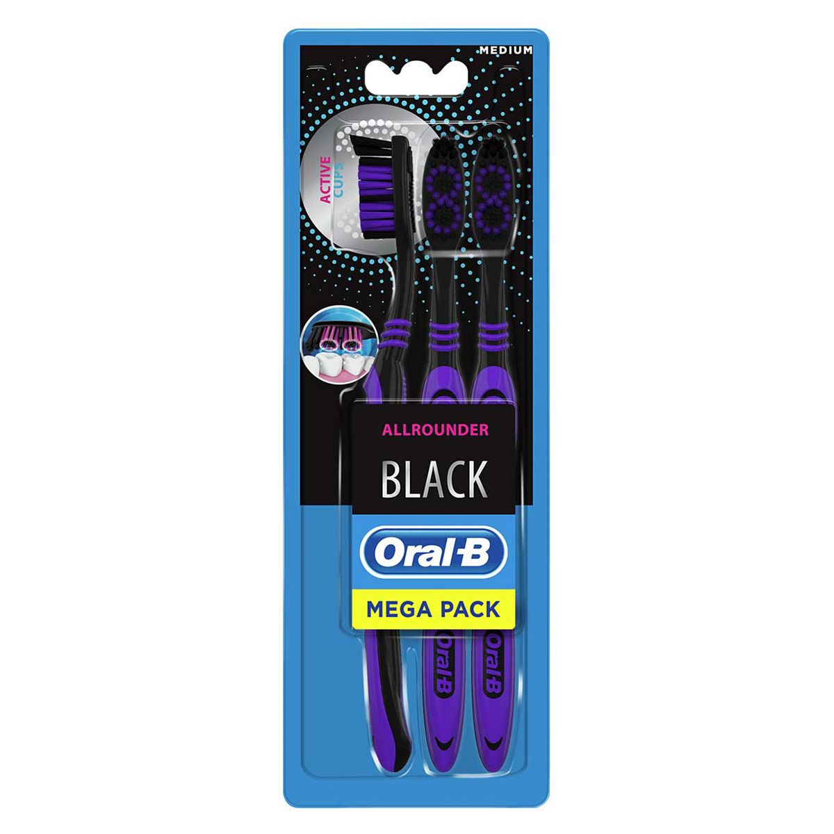 Oral B Oral-B Allrounder Black Manual Toothbrush X3