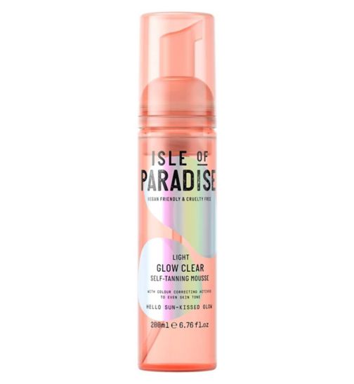 Isle Of Paradise Glow Clear Self Tanning Mousse Light 200ml