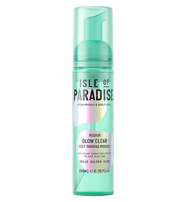 Isle Of Paradise Glow Clear Self Tanning Mousse Medium 200ml