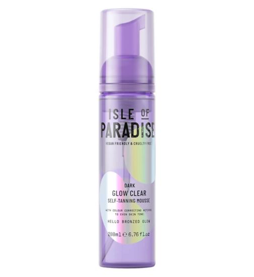 Isle Of Paradise Glow Clear Self Tanning Mousse Dark 200ml
