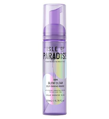 Isle Of Paradise Glow Clear Self Tanning Mousse Dark 200ml