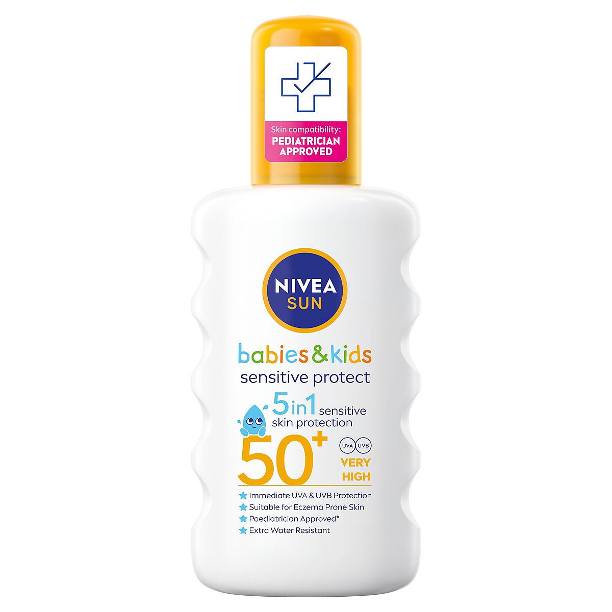 Nivea Sun Kids Sensitive Cream Spray Spf50+ Water Resistant200 ml, 200ml