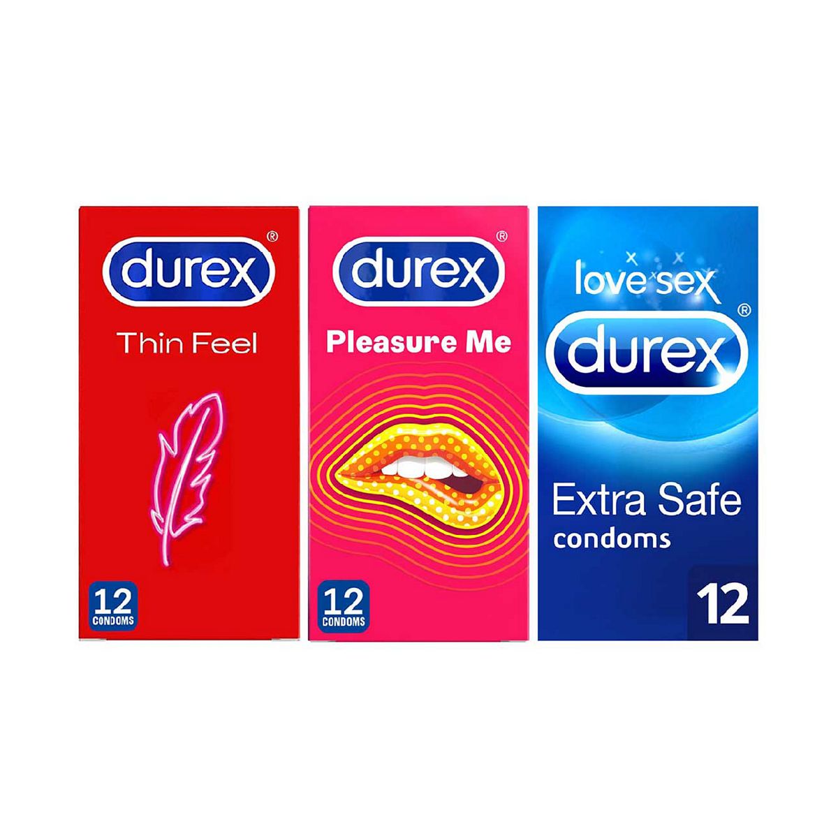 Durex Condoms Bundle (3 X 12 Pack)