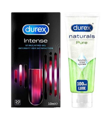 Durex Intense Gel - 10ml;Durex Intense Orgasmic Stimulating Lubricant Gel for Her - 10 ml;Durex Lubricants Bundle;Durex Naturals Intimate Gel - 100ml;Durex Naturals Water Based Pure Lubricant Gel - 100 ml