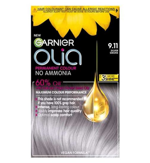 Garnier Olia Bold 9.11 Metallic Silver No Ammonia Permanent Hair Dye