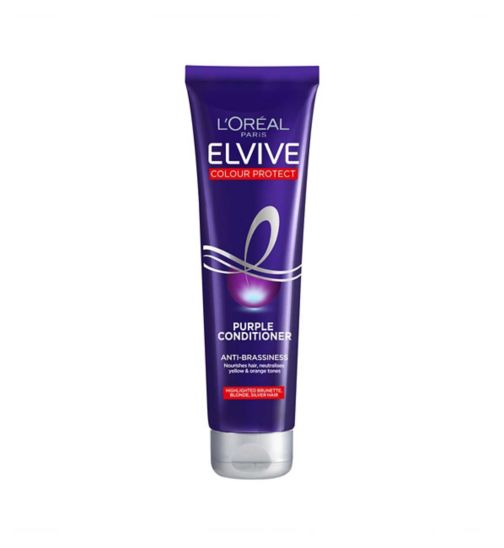 L'Oreal Paris Elvive Colour Protect Anti-Brassiness Purple Conditioner for Coloured or Highlighted Hair 150ml