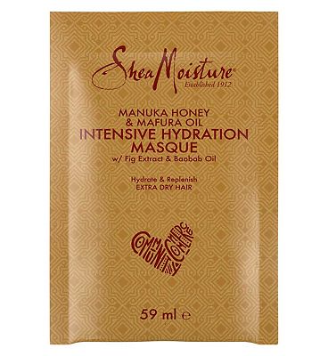 SheaMoisture Manuka Honey & Mafura Oil silicone free Intensive Hydration Hair Mask for dry, damaged 