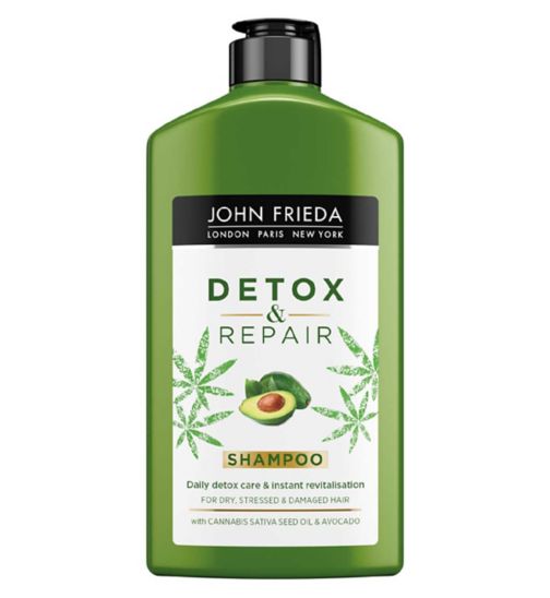 John Frieda Detox & Repair Shampoo 250ml for Dry, Stressed & Damaged Hair