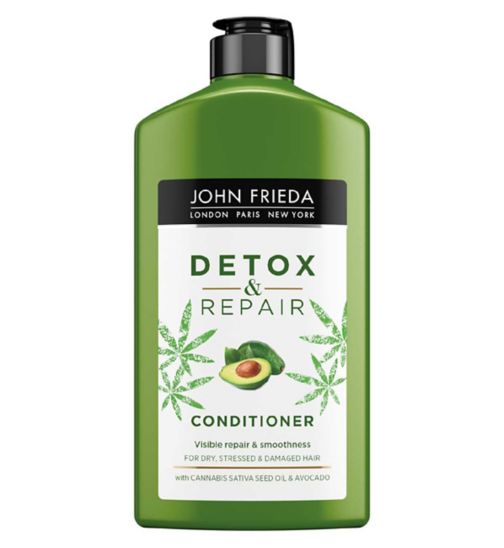 John Frieda Detox & Repair Conditioner 250ml for Dry, Stressed & Damaged Hair