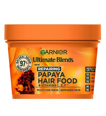 Garnier Ultimate Blends Hair Food Papaya 3-in-1 Hair Mask Treatment for Damaged Hair 390ml