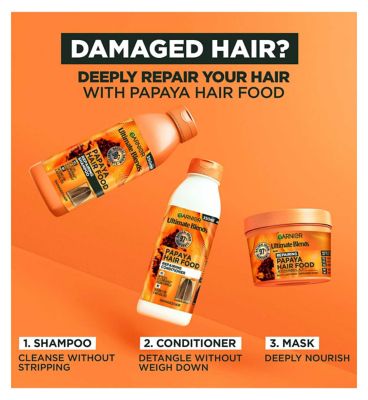 Repairing Papaya Hair Food 3 in 1 Multi-Use Mask For Damaged Hair 400ml (8)