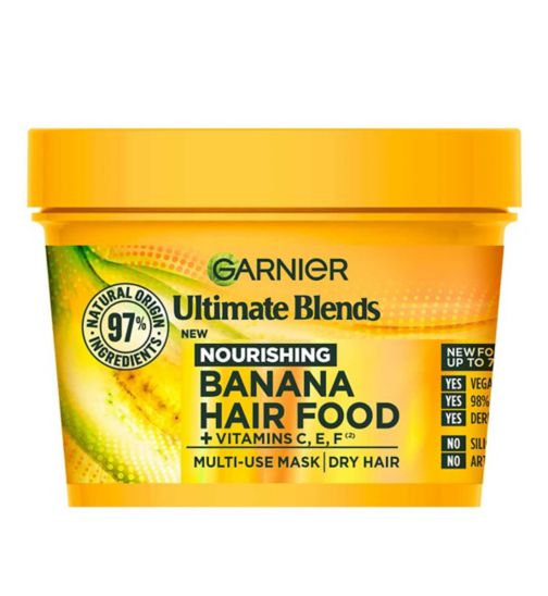 Garnier Ultimate Blends Hair Food Banana 3 In 1 Dry Hair Mask Treatment 390ml Boots