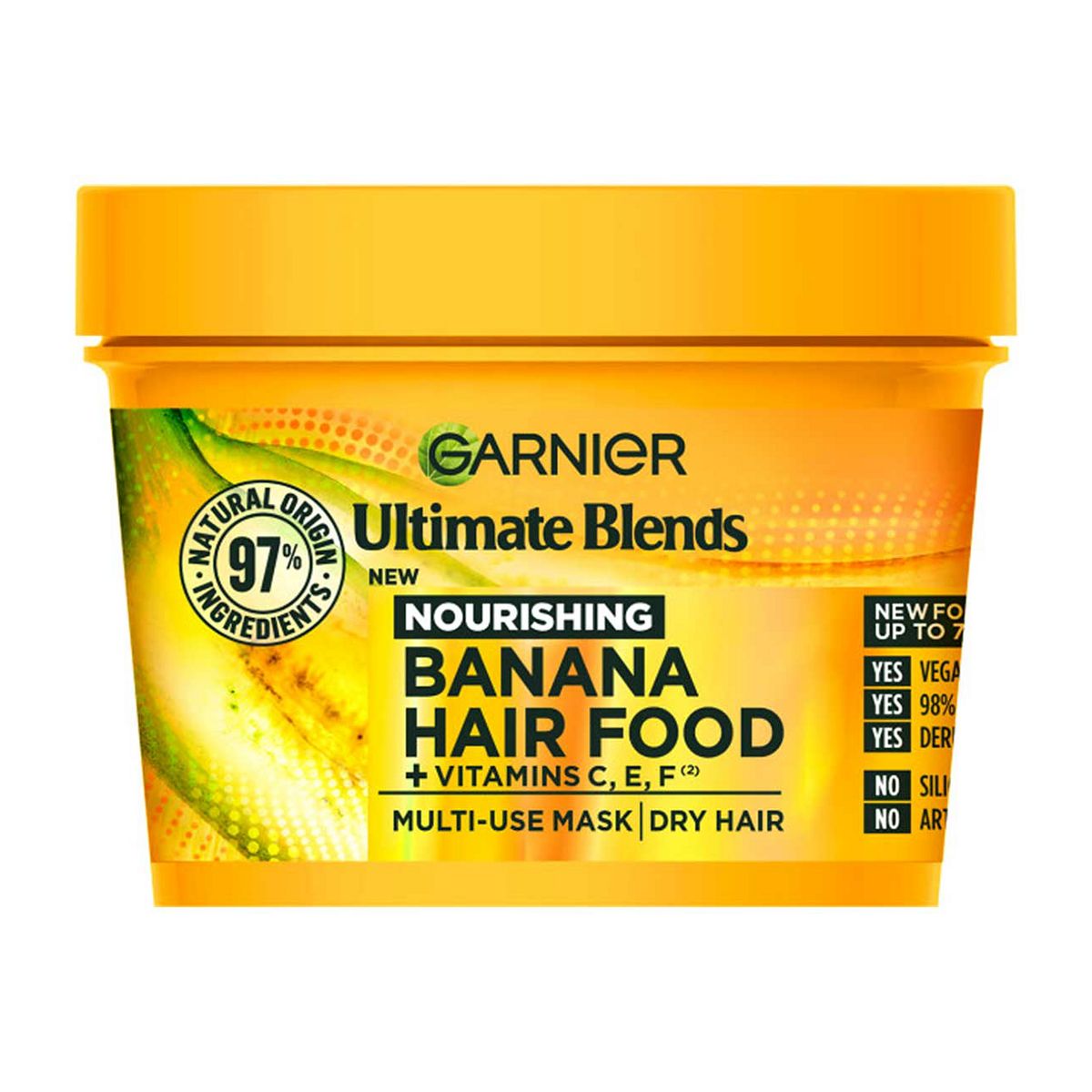 Garnier Ultimate Blends Hair Food, Banana 3-In-1 Dry Mask Treatment, 400ml
