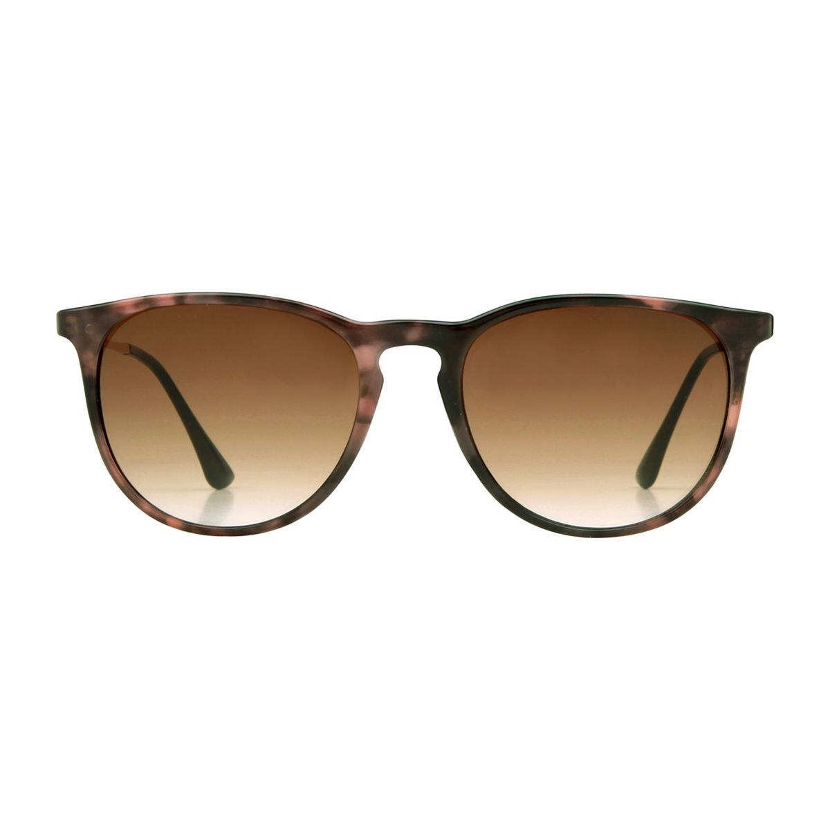   Ladies Fashion Sunglasses - Milky Brown Tortoiseshell And Gold Frame Multicolor