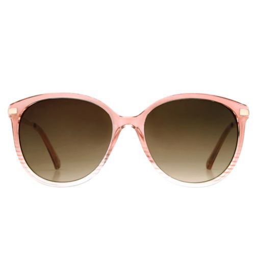 Boots Ladies Fashion Sunglasses - Crytstal Pink and Rose Gold Frame